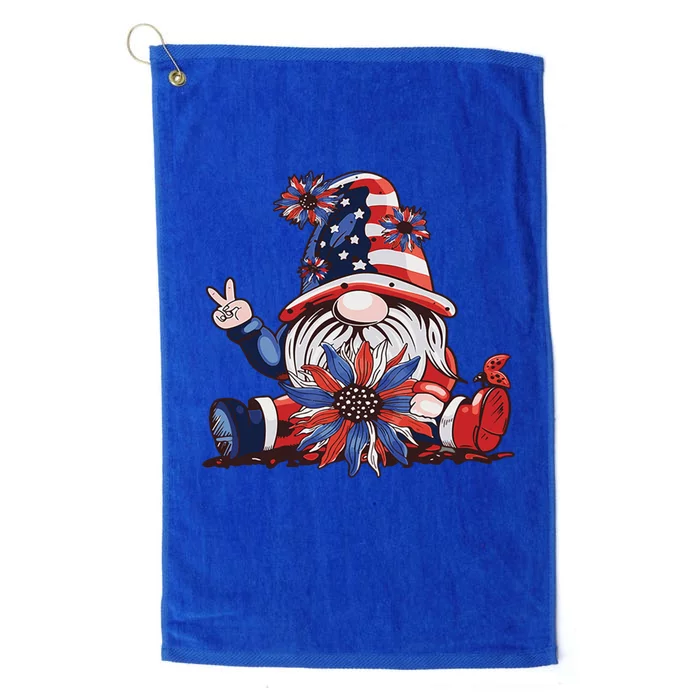 4th Of July Gnome Festive Holiday Platinum Collection Golf Towel