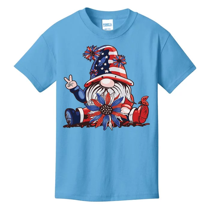 4th Of July Gnome Festive Holiday Kids T-Shirt