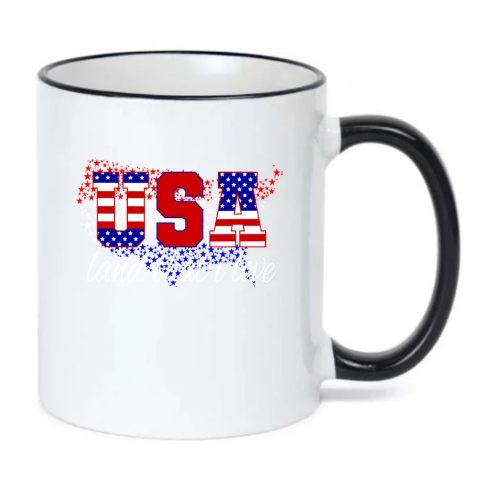 4th Of July Fun American Flag Usa Land That I Love Gift Black Color Changing Mug