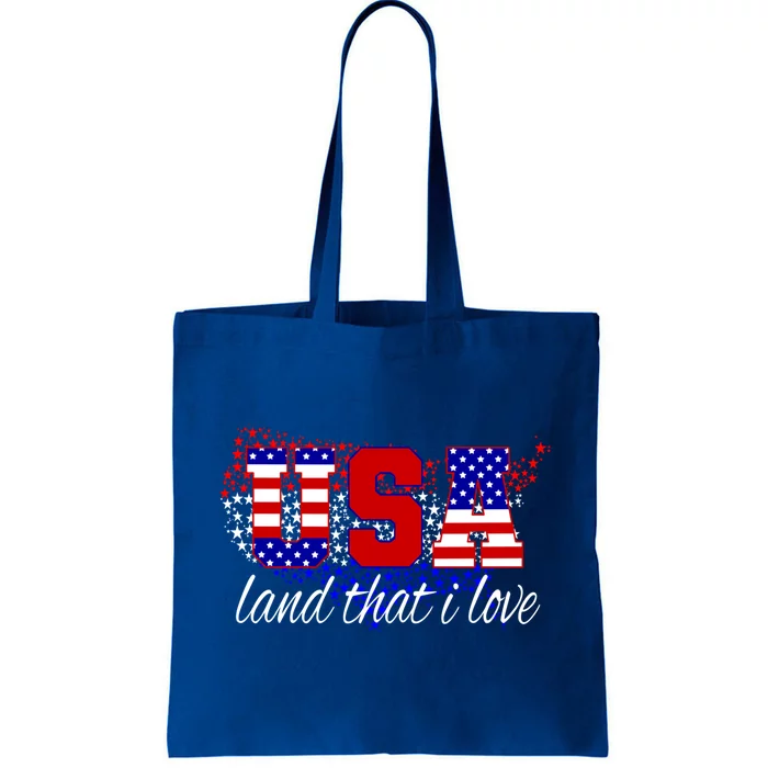 4th Of July Fun American Flag Usa Land That I Love Gift Tote Bag