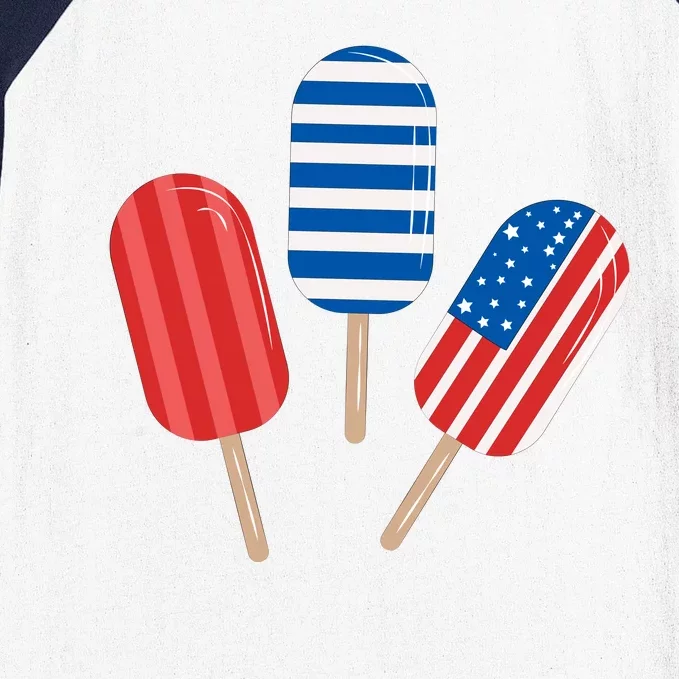 4th Of July Popsicle Usa Baseball Sleeve Shirt