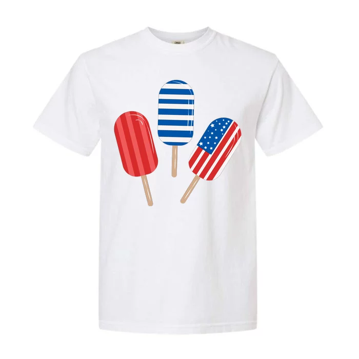 4th Of July Popsicle Usa Garment-Dyed Heavyweight T-Shirt