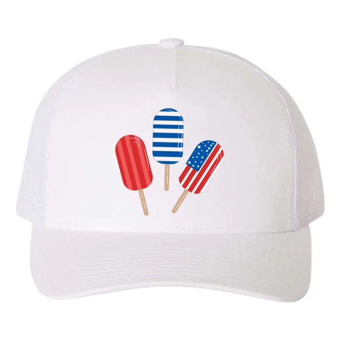 4th Of July Popsicle Usa Yupoong Adult 5-Panel Trucker Hat