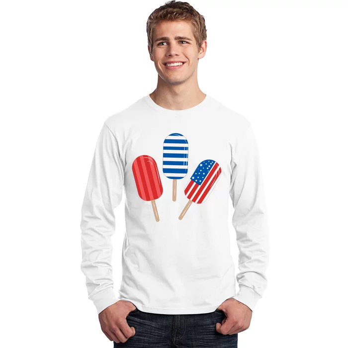 4th Of July Popsicle Usa Long Sleeve Shirt