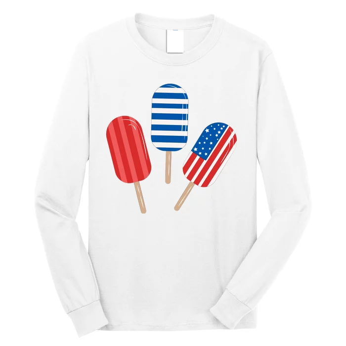 4th Of July Popsicle Usa Long Sleeve Shirt