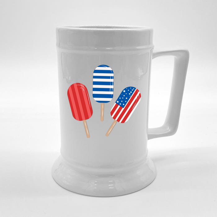 4th Of July Popsicle Usa Front & Back Beer Stein