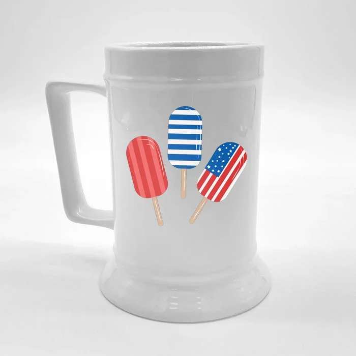 4th Of July Popsicle Usa Front & Back Beer Stein