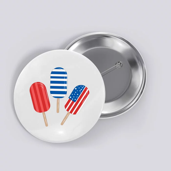 4th Of July Popsicle Usa Button