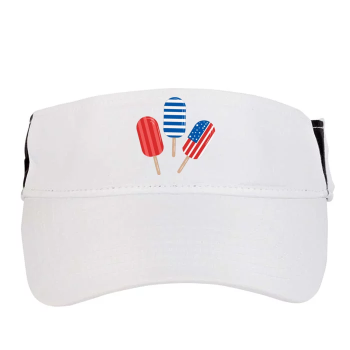 4th Of July Popsicle Usa Adult Drive Performance Visor