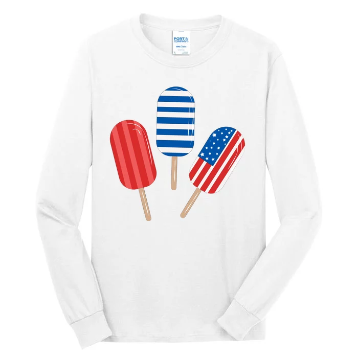 4th Of July Popsicle Usa Tall Long Sleeve T-Shirt