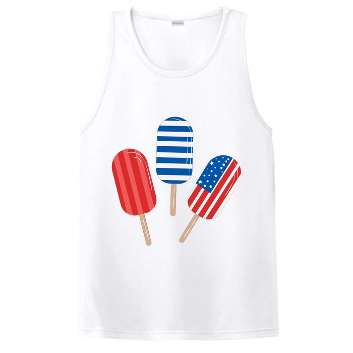 4th Of July Popsicle Usa Performance Tank