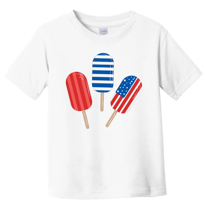 4th Of July Popsicle Usa Toddler T-Shirt