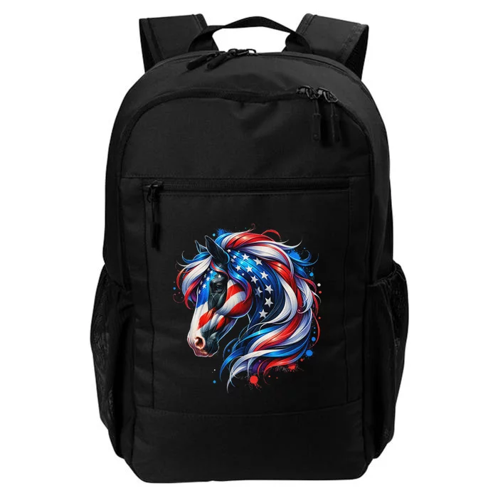 4th Of July Patriotic Horse Graphic Daily Commute Backpack