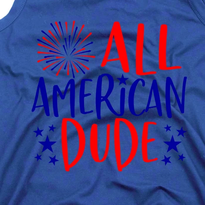 4th Of July Family Couples Matching Cute Gift All American Dude Cool Gift Tank Top