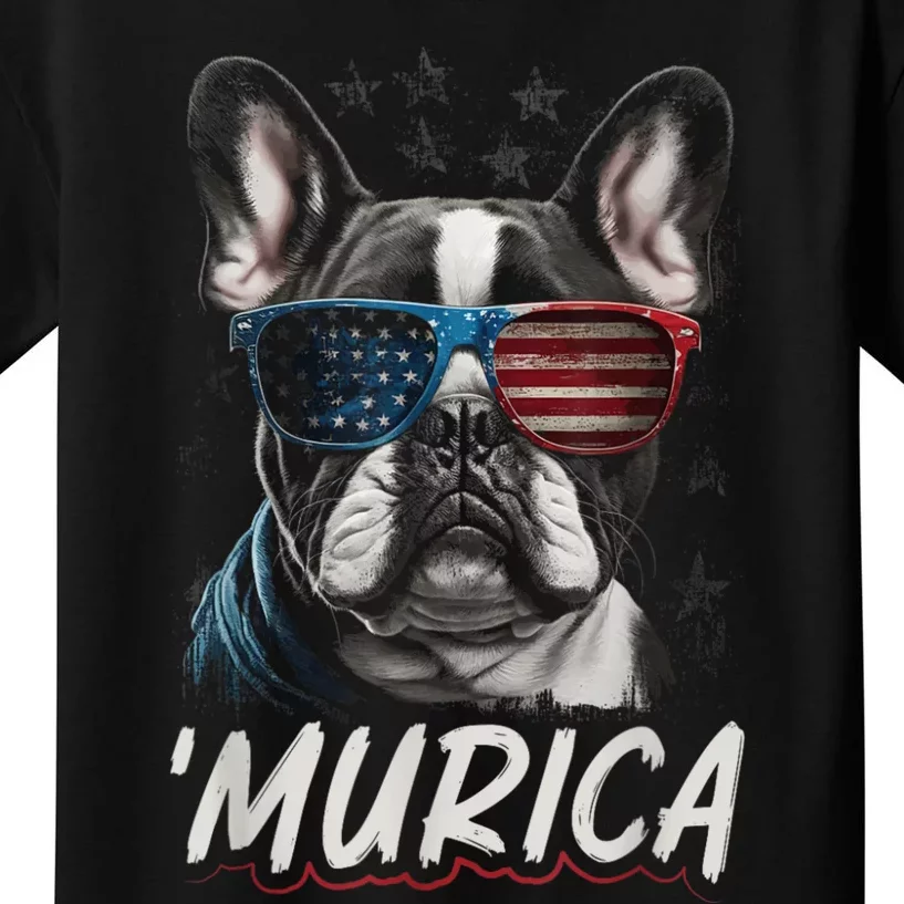 4th Of July Bald Eagle Mullet Murica Usa Dog Usa Merica 2024 Kids T-Shirt