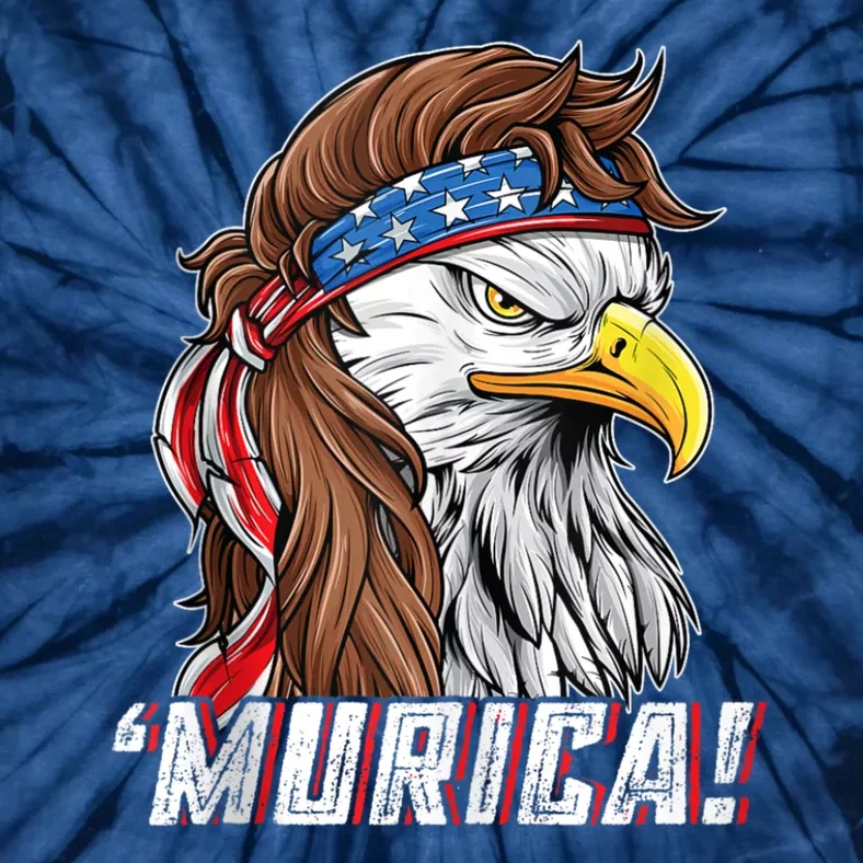 4th Of July Bald Eagle Mullet Murica Usa Usa Merica Tie-Dye T-Shirt