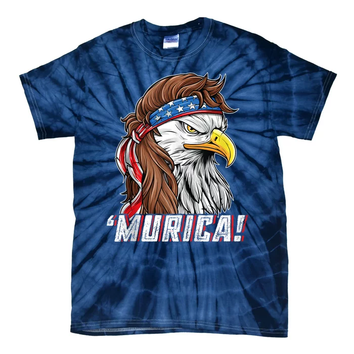 4th Of July Bald Eagle Mullet Murica Usa Usa Merica Tie-Dye T-Shirt