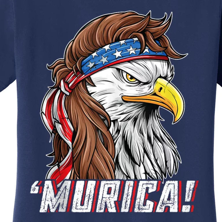 4th Of July Bald Eagle Mullet Murica Usa Usa Merica Women's T-Shirt