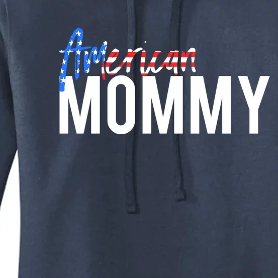 4th Of July Family Design Red White And Blue American Mommy Great Gift Women's Pullover Hoodie