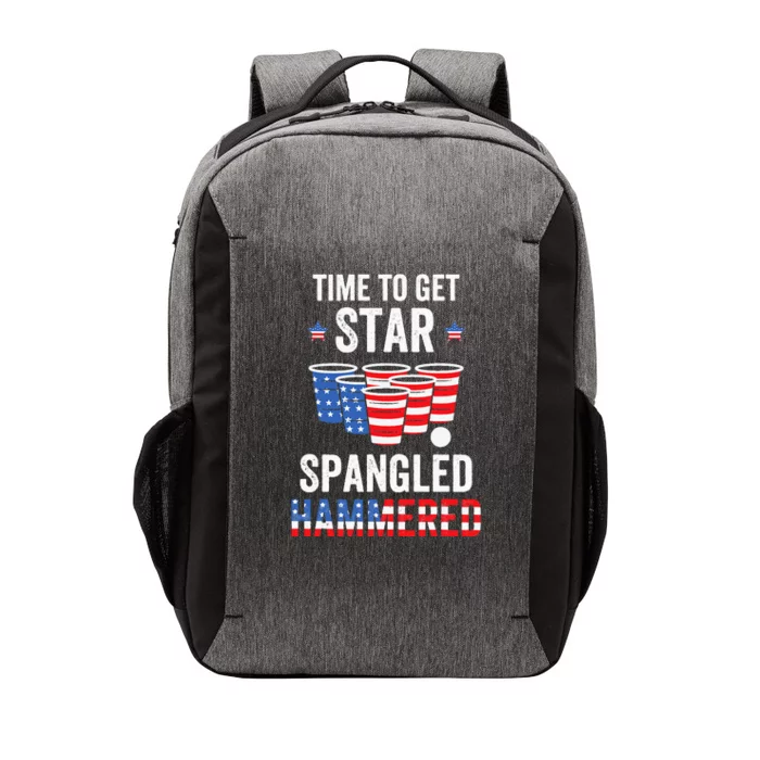 4th Of July Beer Pong Time To Get Star Spangled Hammered Vector Backpack