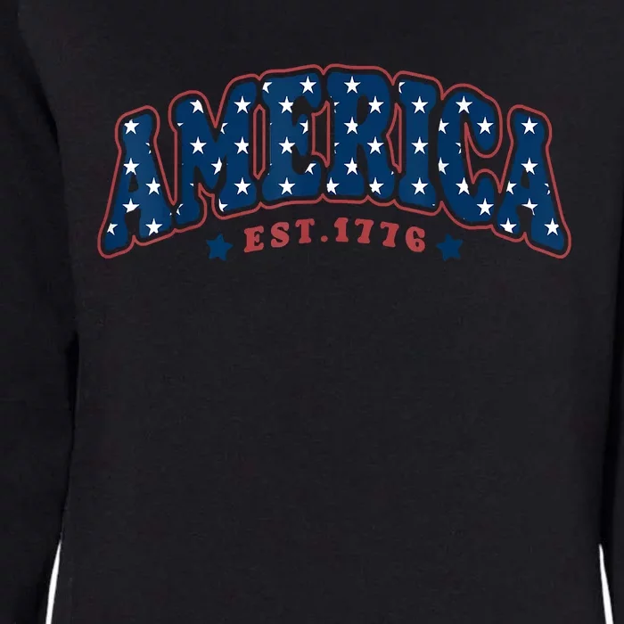 4th Of July America Est 1776 4th July Womens California Wash Sweatshirt