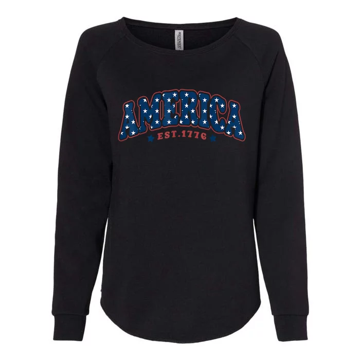 4th Of July America Est 1776 4th July Womens California Wash Sweatshirt