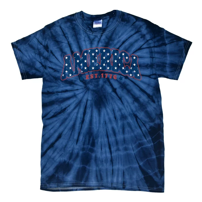 4th Of July America Est 1776 4th July Tie-Dye T-Shirt