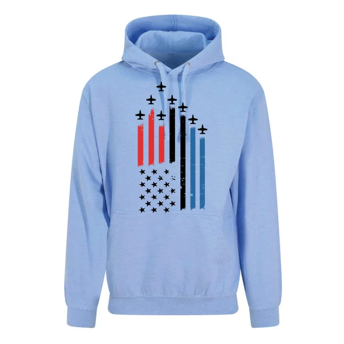 4th Of July Jets American Flag Unisex Surf Hoodie