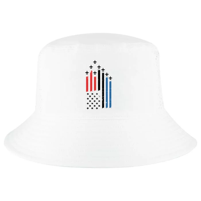 4th Of July Jets American Flag Cool Comfort Performance Bucket Hat