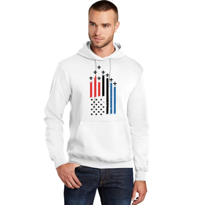 4th Of July Jets American Flag Hoodie