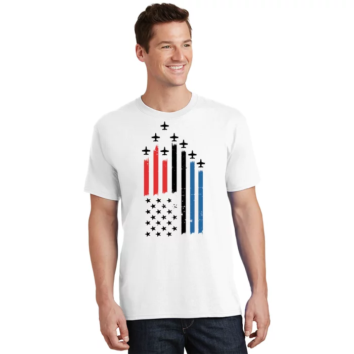 4th Of July Jets American Flag T-Shirt