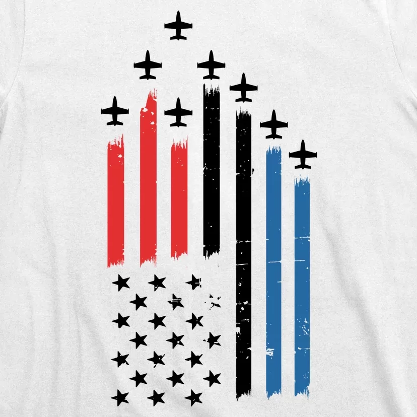 4th Of July Jets American Flag T-Shirt