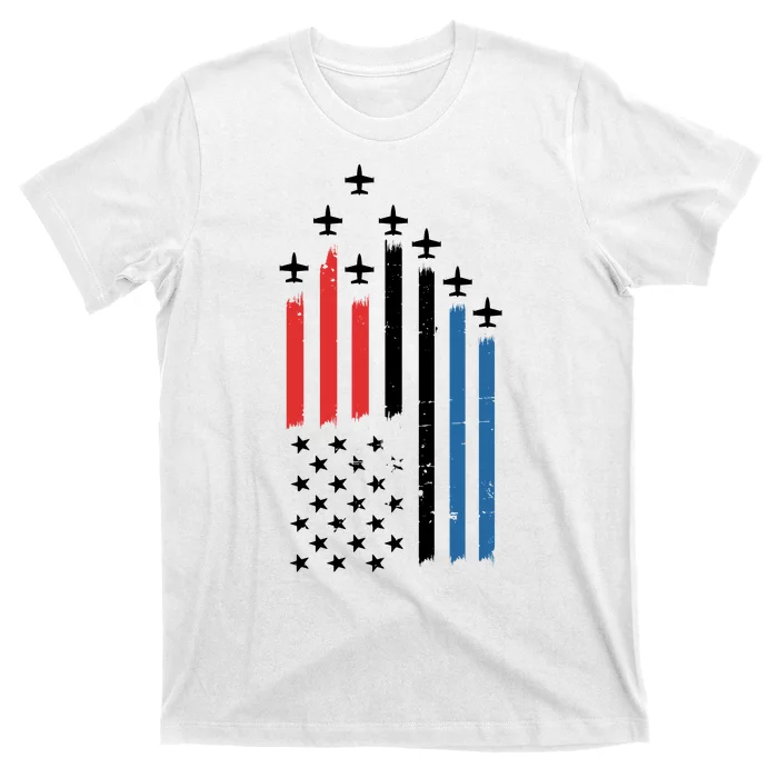 4th Of July Jets American Flag T-Shirt