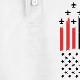 4th Of July Jets American Flag Dry Zone Grid Performance Polo