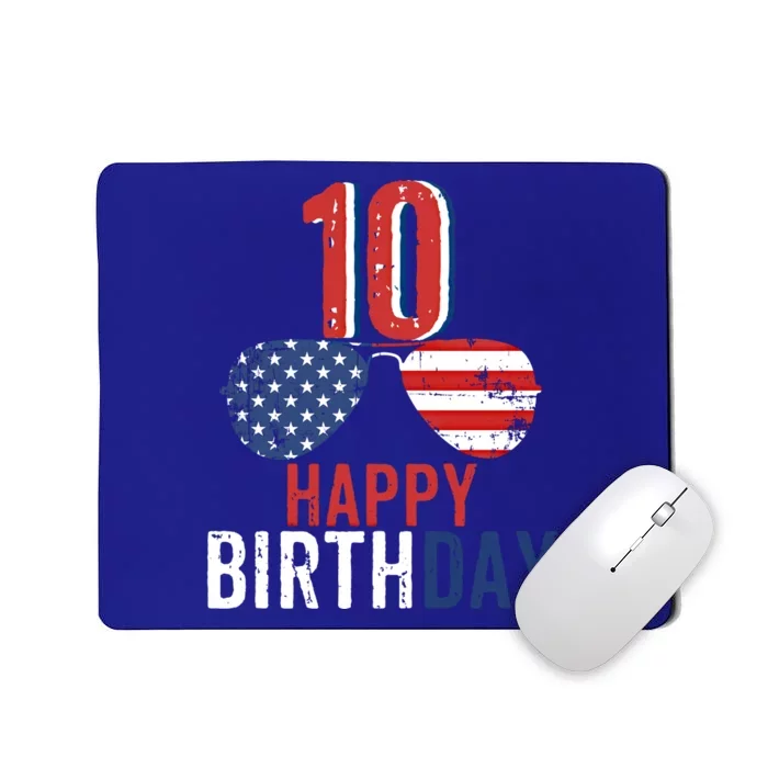 4th Of July Usa Merica Happy Birthday 10 Years Old Cute Gift Mousepad