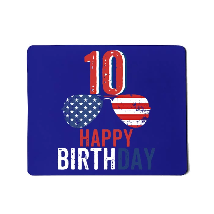 4th Of July Usa Merica Happy Birthday 10 Years Old Cute Gift Mousepad