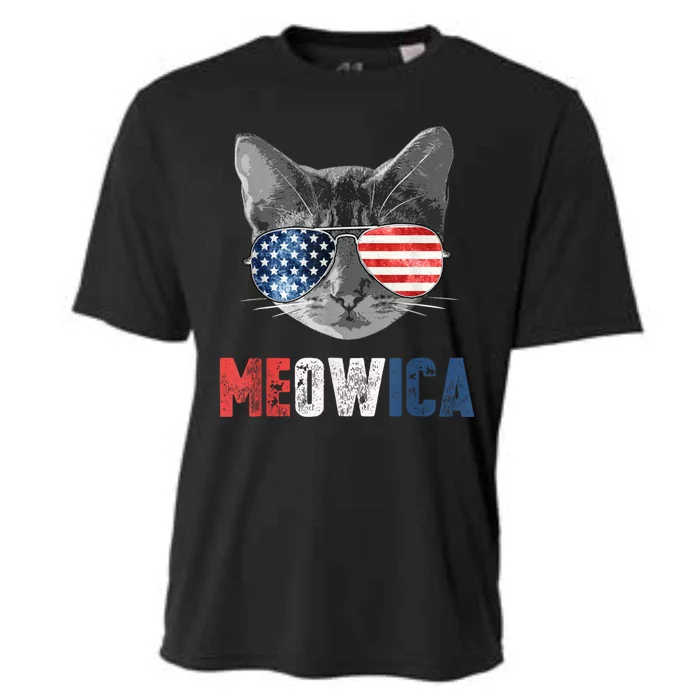 4th Of July Bald Eagle Mullet Meowica Usa Usa Merica Cooling Performance Crew T-Shirt