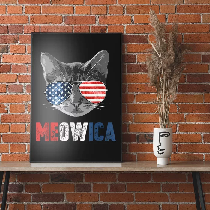 4th Of July Bald Eagle Mullet Meowica Usa Usa Merica Poster