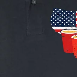 4th Of July I Beer Pong American Flag I College Party Softstyle Adult Sport Polo