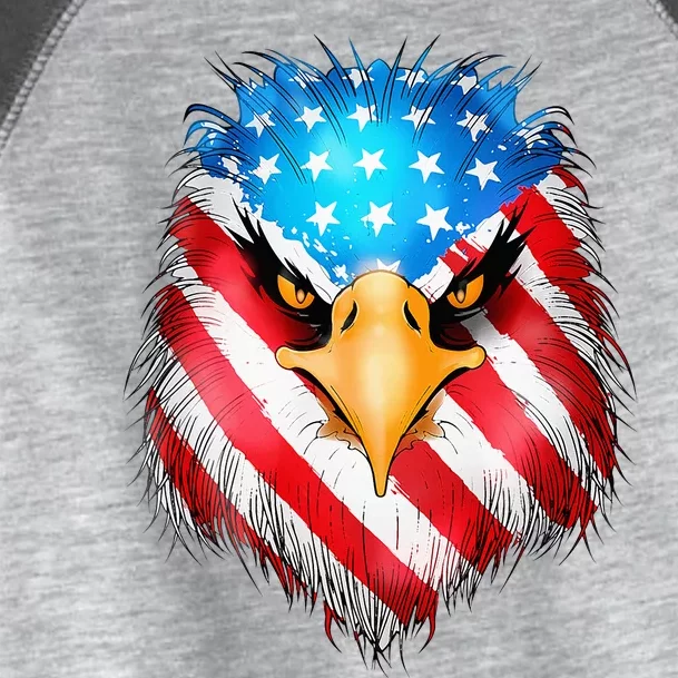 4th Of July Patriotic Eagle Usa American Flag Toddler Fine Jersey T-Shirt