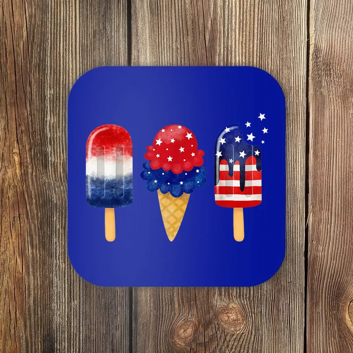 4th of July Popsicle American Flag Patriotic Summer Boy Girl Coaster