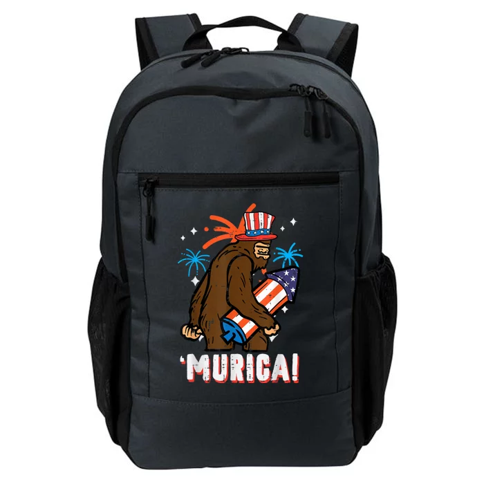 4th Of July Bald Eagle Bigfoot Mullet Murica Usa Usa Merica Daily Commute Backpack