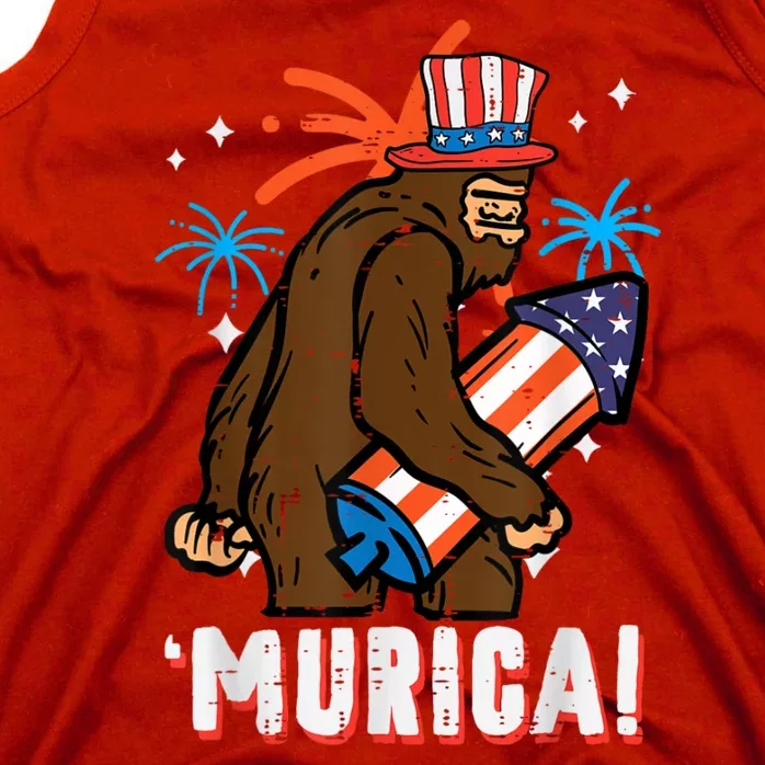 4th Of July Bald Eagle Bigfoot Mullet Murica Usa Usa Merica Tank Top