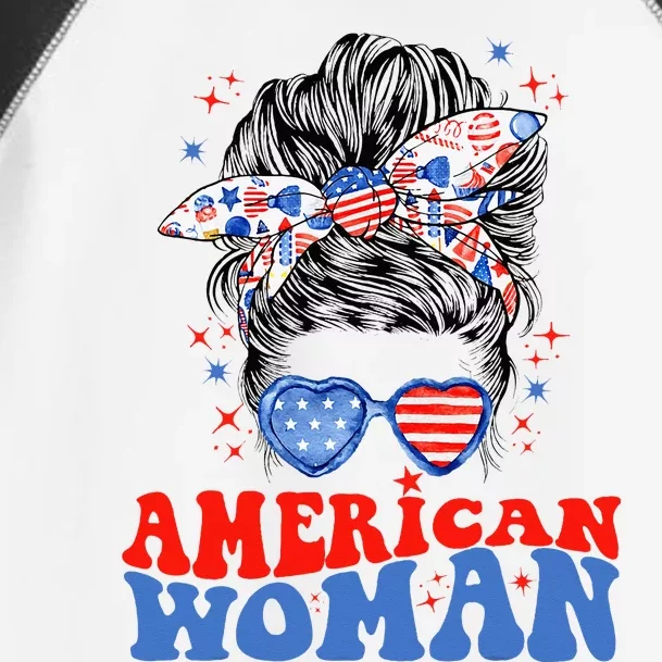 4th of july wavy american woman happy america usa fireworks Toddler Fine Jersey T-Shirt