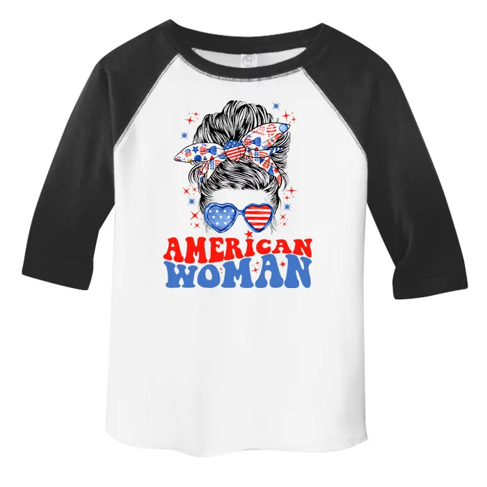 4th of july wavy american woman happy america usa fireworks Toddler Fine Jersey T-Shirt