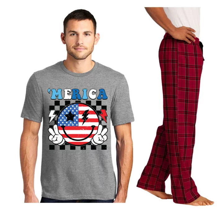 4th Of July Merica Boy Teens American Flag Pajama Set