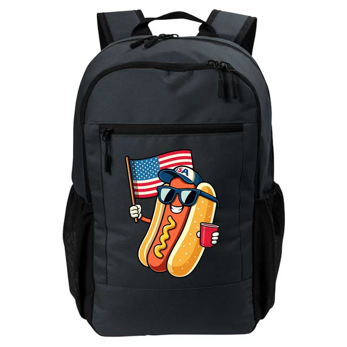 4th Of July Hotdog Funny Fourth Of July Patriotic Daily Commute Backpack