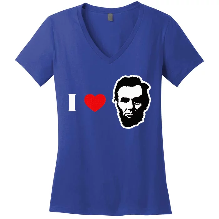 4th Of July Abraham Lincoln Women's V-Neck T-Shirt