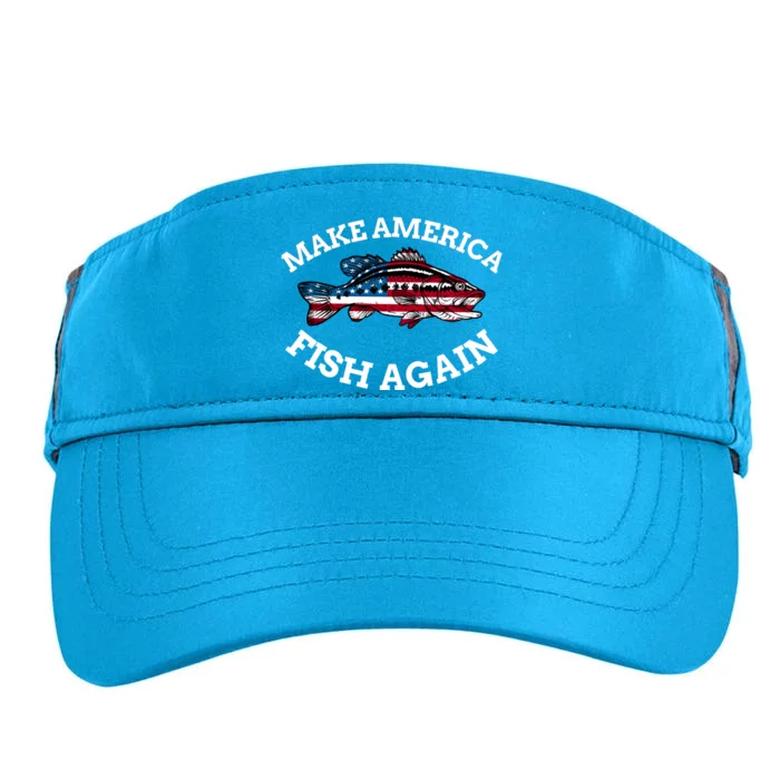 4th Of July Fishing American Flag Make America Fish Again Gift Adult Drive Performance Visor