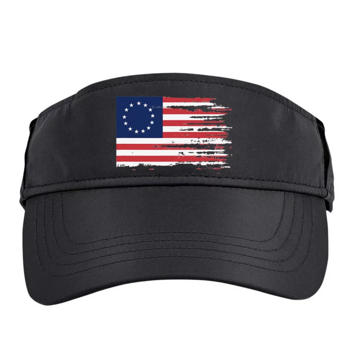 4th of July Patriotic Betsy Ross battle flag 13 colonies Adult Drive Performance Visor